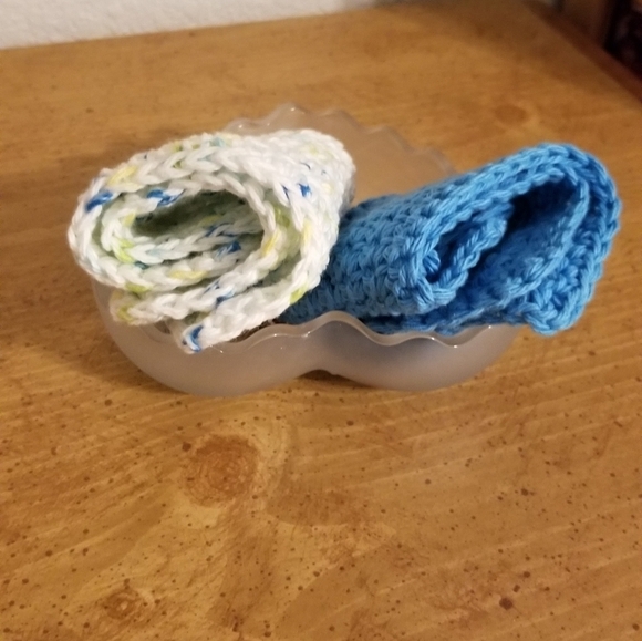 💞2/$20 HAND CRAFTED Crocheted All Purpse 100% Cottn Reusble Bath or Dish Cloths - Picture 7 of 8